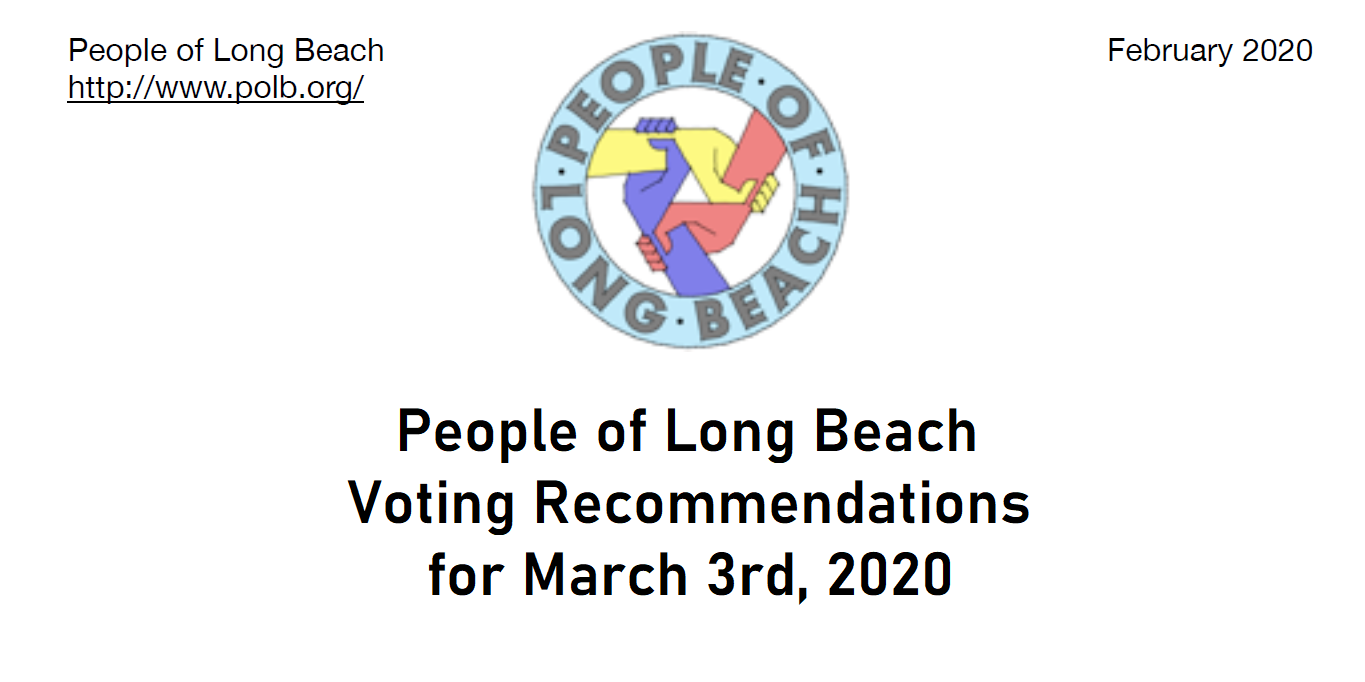 People of Long Beach provide Voting Recommendations
