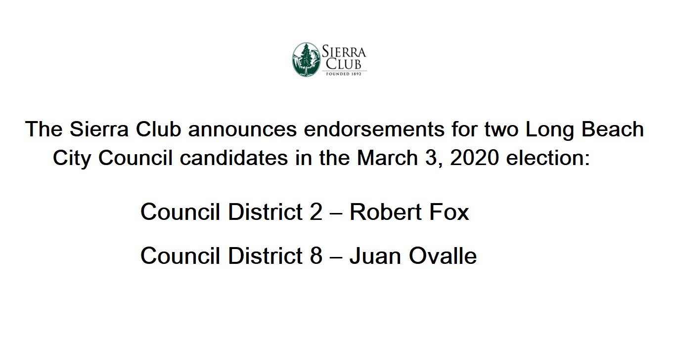SIerra Club endorsements in Long Beach City Council race